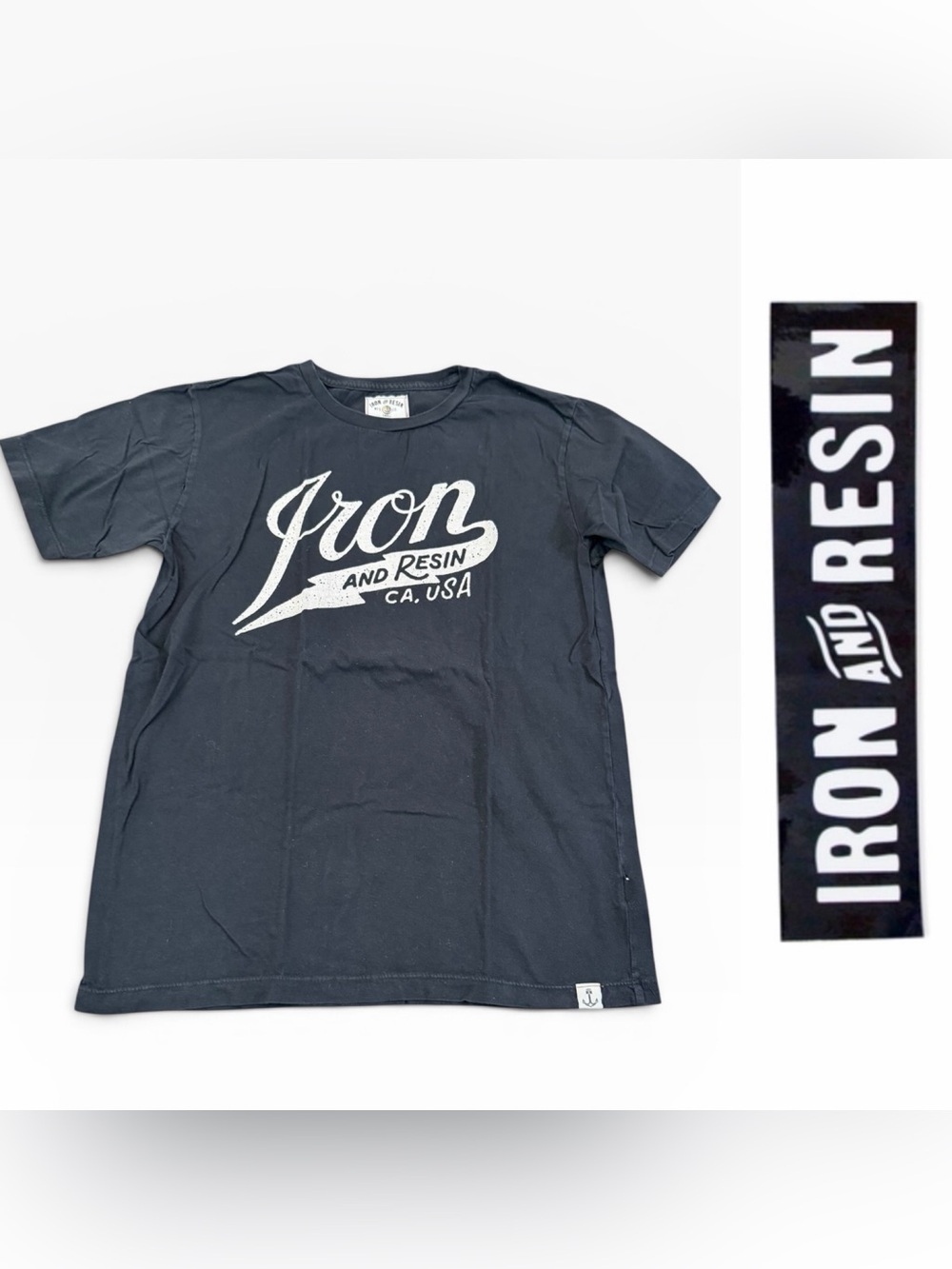 Iron and Resin White Weathered Graphic T-shirt